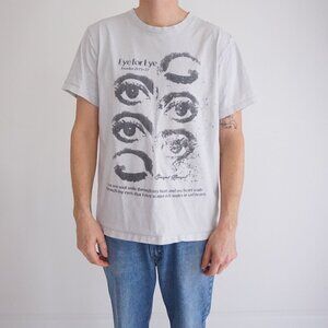 Vintage '90s Funeral White Black Eye For Eye Exodus 21:23-27 T-Shirt Large